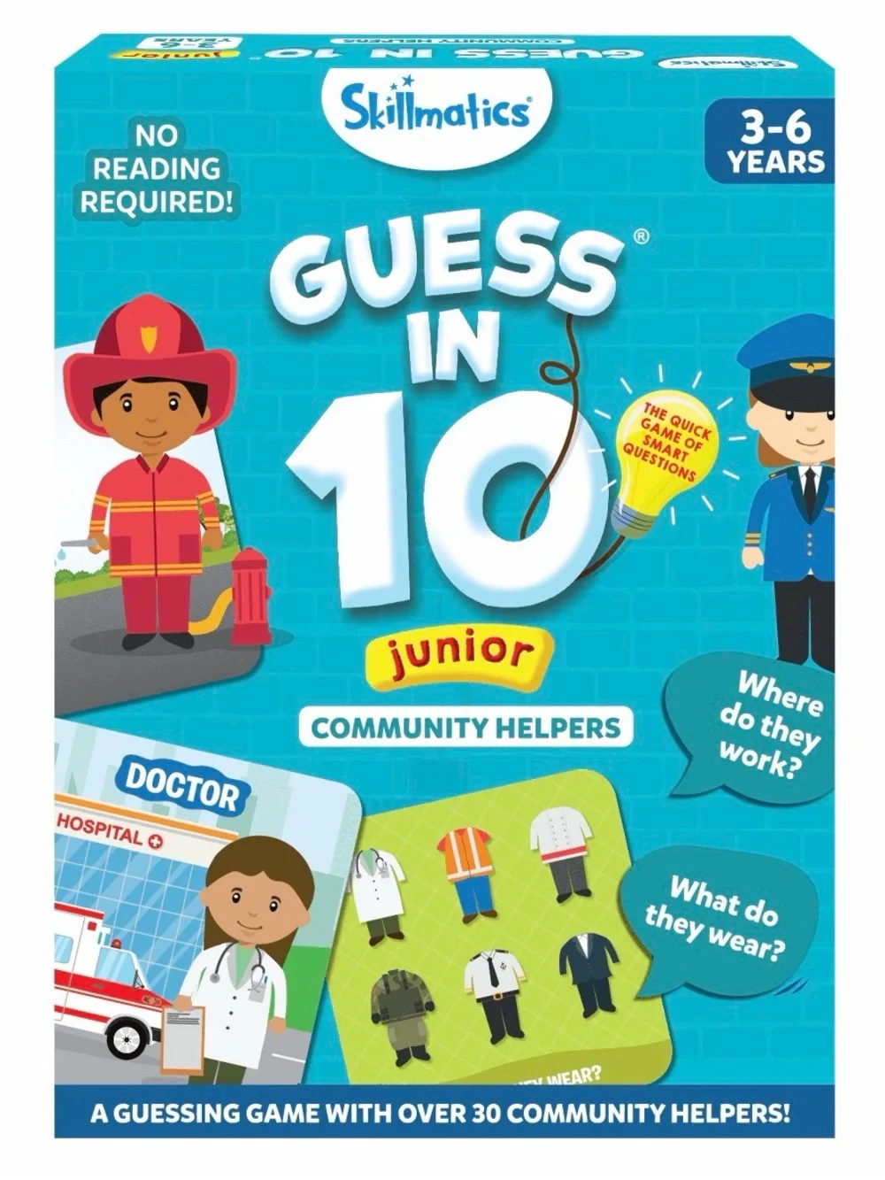 New Guess in 10 Junior - Community Helpers kids ages 3+ family board card game